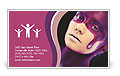 Creative Face-Art On A Young Woman For A Distinctive Look Business Card Template