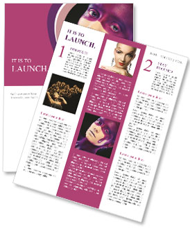 Creative Face-Art On A Young Woman For A Distinctive Look Newsletter Template