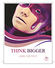 Creative Face-Art On A Young Woman For A Distinctive Look Poster Template