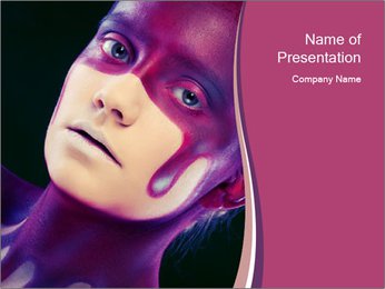 Lilac Body Art PowerPoint Template