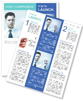 Designing A Business Plan On A Touch Screen Interface - Tips From A Businessman Newsletter Template