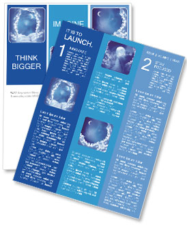 Stairway To The Christmas Moon: A Beautiful View Of The Cloudy Night Sky Newsletter Template