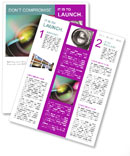 Close-Up Photography: Abstract Shot Of Lens With Pink And Turquoise Reflection Newsletter Template