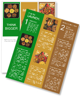 Indian Curry And Rice Selection For A Flavorful Meal. Newsletter Template