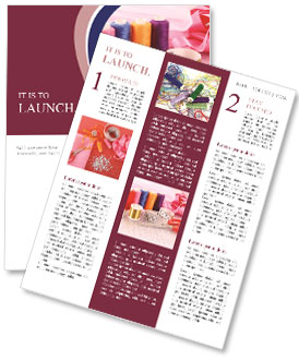 Essential Sewing Supplies: Needles, Threads, Scissors, Ribbons And Measuring Tape Newsletter Template