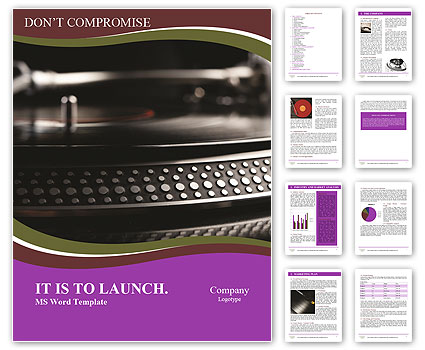Playing Vinyl Records On A Turntable Word Template