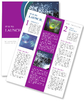 Vibrant Fiber Optics Displaying Abundant Light Spots In The Background Newsletter Template