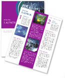 Vibrant Fiber Optics Displaying Abundant Light Spots In The Background Newsletter Template