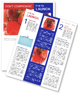 Refreshing Fruit Infused Water With Strawberry And Cherry Newsletter Template