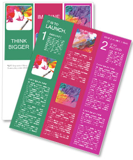 Creating Abstract Art With Acrylic Paint And Artist Brushes Newsletter Template
