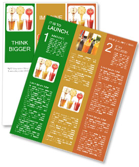 Fresh Fruit And Vegetable Juice Pouring Into Glasses - Conceptual Image On White Background. Newsletter Template