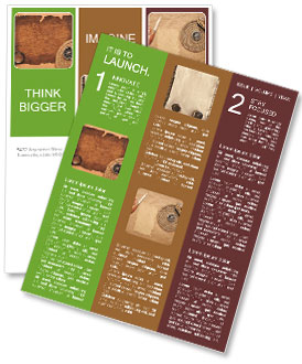 Vintage Paper With Compass And Coiled Rope Decoration Newsletter Template