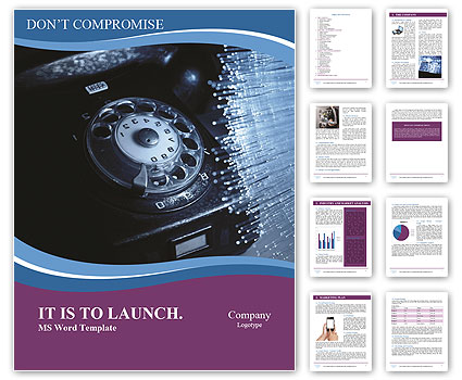 Vibrant Fiber Optics Scenery With Abundant Light Patterns Word Template