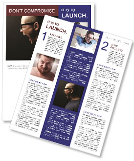 Man With Glasses Yelling In A Portrait Newsletter Template