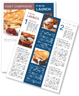 Fresh Blackberry Pancakes On A Plate Newsletter Template
