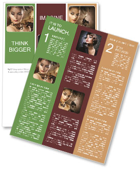 Captivating Female Portrait In A Traditional Indoor Setting Newsletter Template