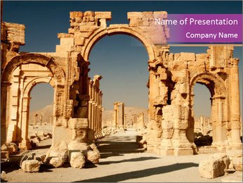 Antient Ruins of Palmyra PowerPoint Template