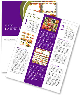 Essential Nutrients For Food Design: A Variety Of Nutritional Elements. Newsletter Template