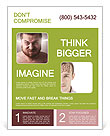 Managing Stress: Illustration Of A Man Experiencing Head Pressure Due To Anger And Upset Flyer Template