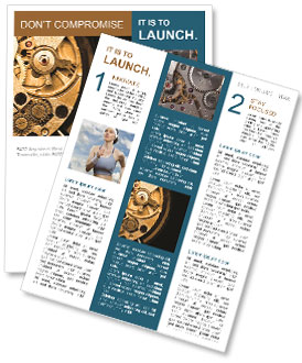 Isolated Clockwork Macro On Black Background For Enhanced Visibility Newsletter Template