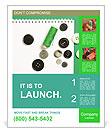 Sewing Supplies: Needle And Thread With Buttons On Notebook Background Poster Template