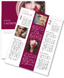 Red Butterfly Studio Beauty Portrait Newsletter Template