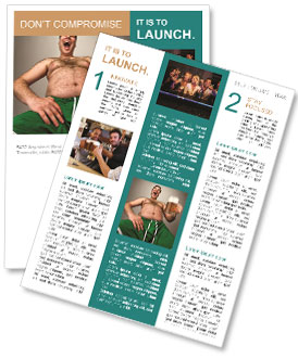 Humorous Portrait Of Overweight Man Holding Beer Glass Newsletter Template