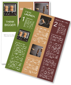 Wine Corks Resting On A Bench Newsletter Template