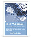 Blue-Toned Close-Up Shot Of Mobile Phone With Sim Cards Ad Template