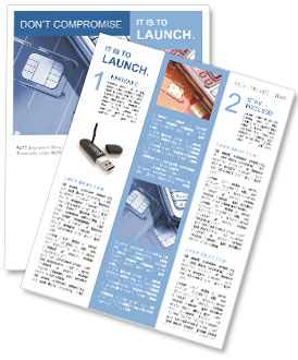 Blue-Toned Close-Up Shot Of Mobile Phone With Sim Cards Newsletter Template