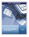 Blue-Toned Close-Up Shot Of Mobile Phone With Sim Cards Word Template