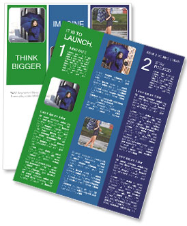 Attractive Young Woman's Fashion Photoshoot With Umbrella Newsletter Template