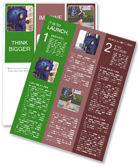 Stylish Photoshoot Featuring A Beautiful Young Woman Posing With An Umbrella Newsletter Template