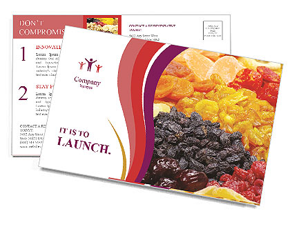 Assorted Dried Fruit Background: A Colorful And Natural Decoration Postcard Template