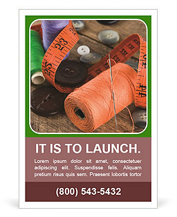 Silk Thread Bobbins Ad Template