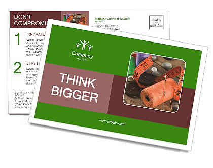 Silk Thread Bobbins Postcard Template