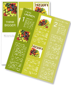 Nature's Backdrop: Assortment Of Fresh Fruits And Berries Newsletter Template