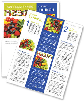 Delicious Fusion Of Fresh Fruits And Berries Newsletter Template