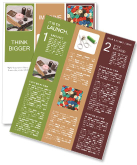 Essential Sewing Supplies: Scissors, Bobbins, Needles, And Fabric Newsletter Template