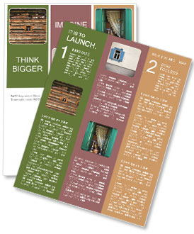 Close-Up Of Window In An Old Wooden House Newsletter Template