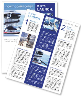 Yacht Detail: Exploring Sailboat Winch And Rope For Yachting Enthusiasts. Newsletter Template