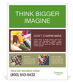 Essential Sewing Supplies: Thread, Scissors, Buttons For Your Next Project Poster Template