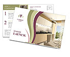 Kitchen Interior Design: Modern Style In Stunning 3D Render Postcard Template