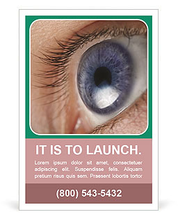 Macro Shot Of An Eye Ad Template
