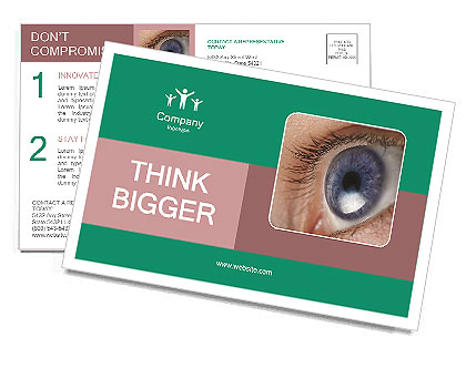 Macro Shot Of An Eye Postcard Template