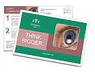 Macro Shot Of An Eye Postcard Template