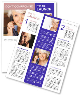 Elderly Woman Talking On The Phone: Tips For Staying Connected In Old Age Newsletter Template