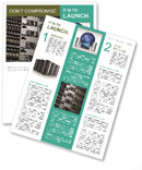Data Center Setup: Six Computer Cluster In A Server Rack Newsletter Template