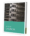 Data Center Setup: Six Computer Cluster In A Server Rack Presentation Folder