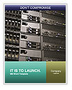 Data Center Setup: Six Computer Cluster In A Server Rack Word Template